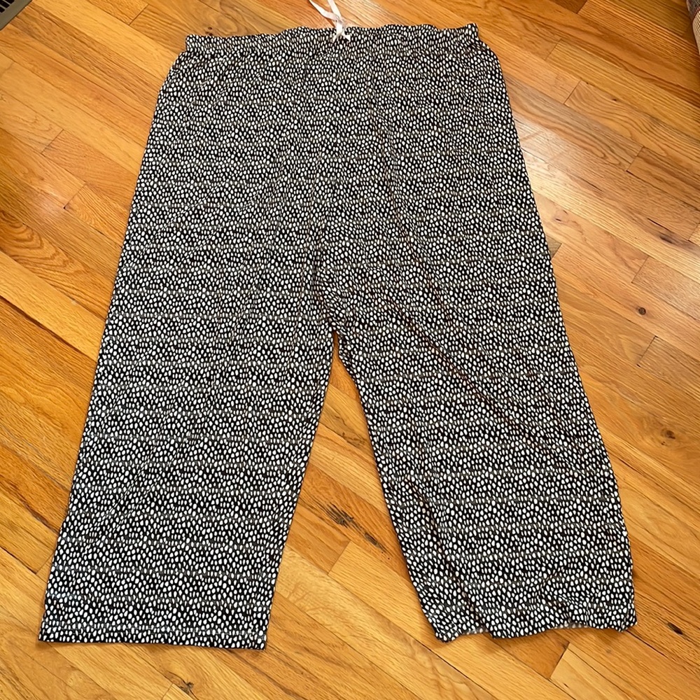 Mayfair Pajama Bottoms. Size 3XL Black/Gray/White . Elastic Drawstring Waist
